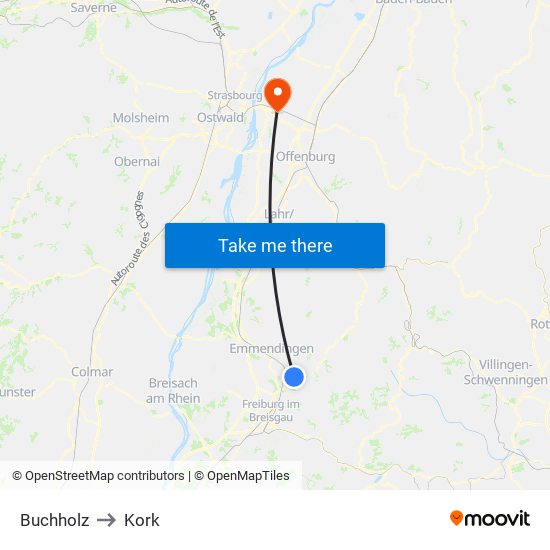 Buchholz to Kork map