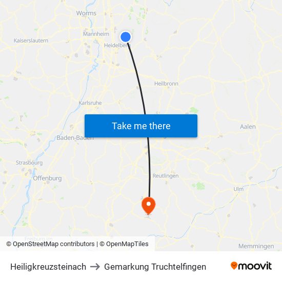 Heiligkreuzsteinach to Gemarkung Truchtelfingen map