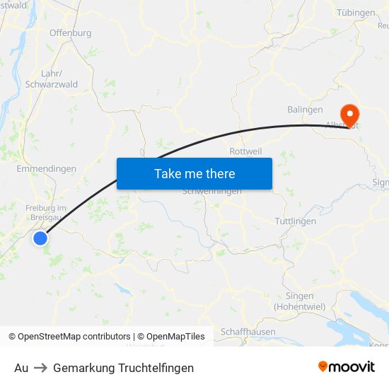 Au to Gemarkung Truchtelfingen map