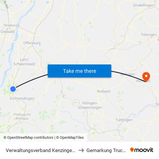 Verwaltungsverband Kenzingen-Herbolzheim to Gemarkung Truchtelfingen map