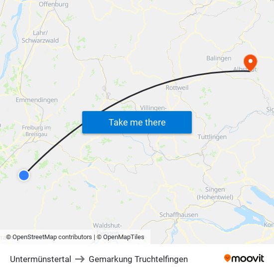 Untermünstertal to Gemarkung Truchtelfingen map