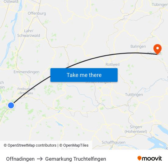 Offnadingen to Gemarkung Truchtelfingen map