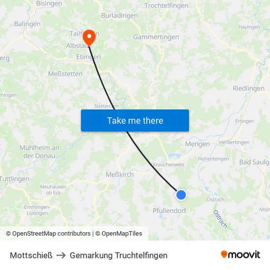 Mottschieß to Gemarkung Truchtelfingen map