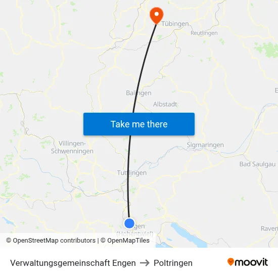 Verwaltungsgemeinschaft Engen to Poltringen map