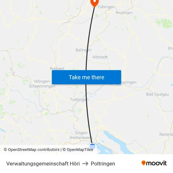Verwaltungsgemeinschaft Höri to Poltringen map