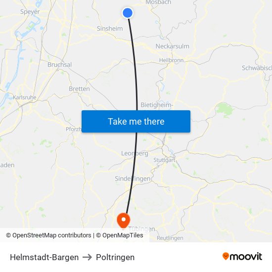 Helmstadt-Bargen to Poltringen map