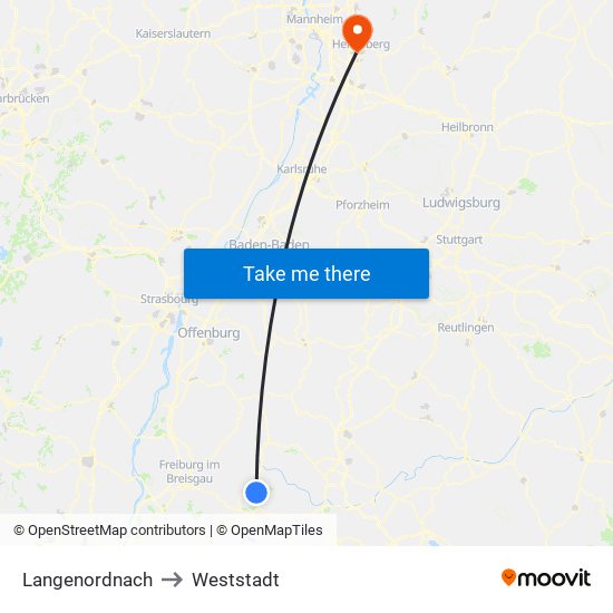 Langenordnach to Weststadt map