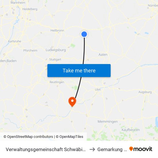 Verwaltungsgemeinschaft Schwäbisch Hall to Gemarkung Zell map