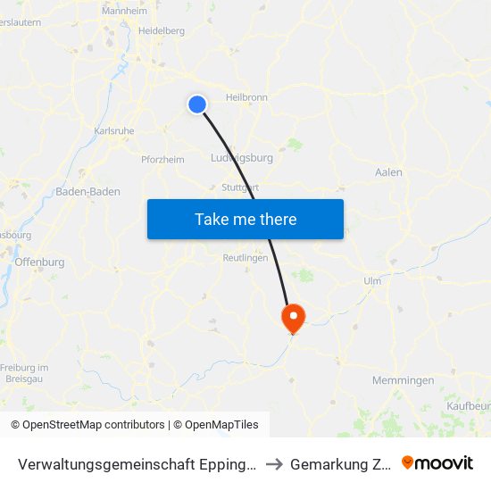 Verwaltungsgemeinschaft Eppingen to Gemarkung Zell map