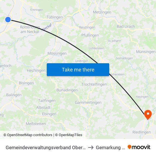 Gemeindeverwaltungsverband Oberes Gäu to Gemarkung Zell map