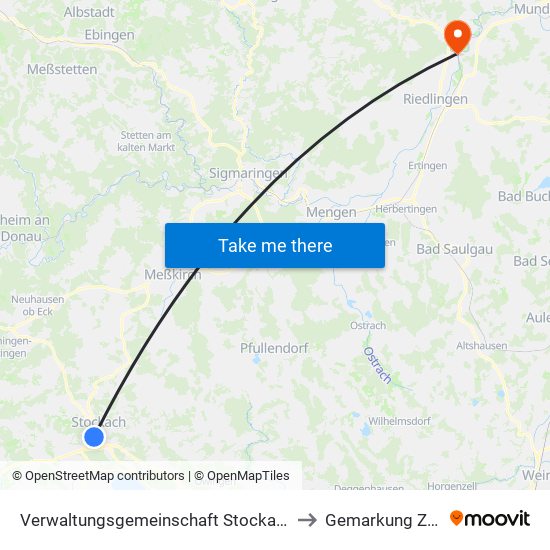 Verwaltungsgemeinschaft Stockach to Gemarkung Zell map