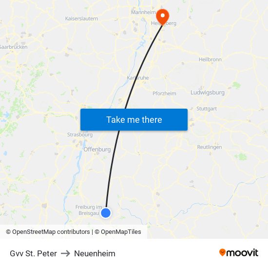 Gvv St. Peter to Neuenheim map