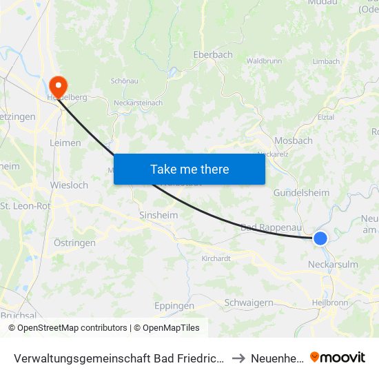 Verwaltungsgemeinschaft Bad Friedrichshall to Neuenheim map