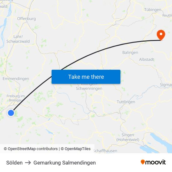 Sölden to Gemarkung Salmendingen map