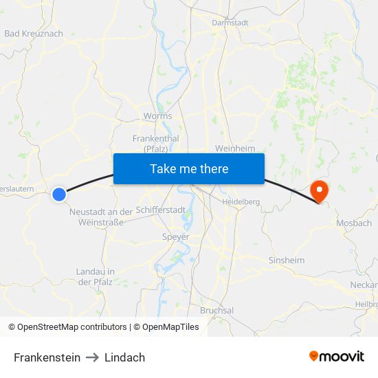Frankenstein to Lindach map