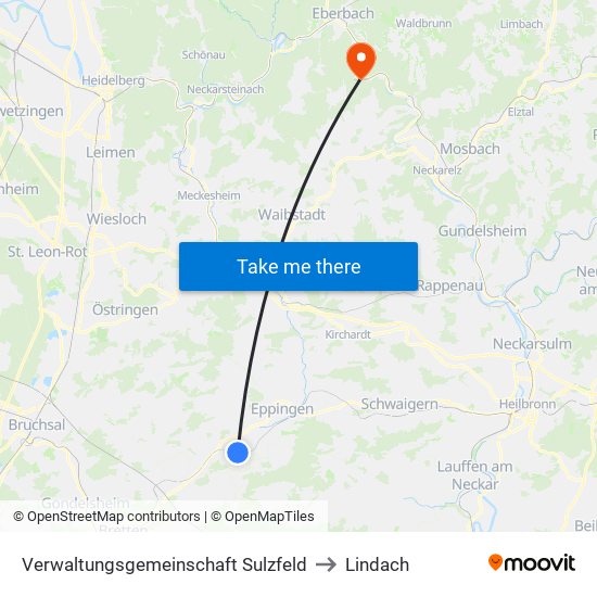 Verwaltungsgemeinschaft Sulzfeld to Lindach map