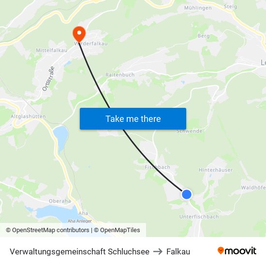 Verwaltungsgemeinschaft Schluchsee to Falkau map