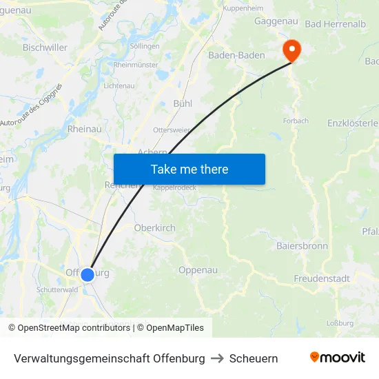 Verwaltungsgemeinschaft Offenburg to Scheuern map