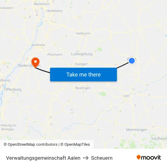 Verwaltungsgemeinschaft Aalen to Scheuern map