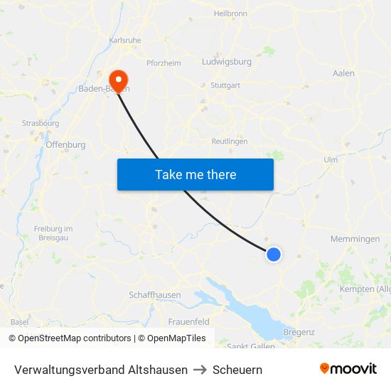 Verwaltungsverband Altshausen to Scheuern map