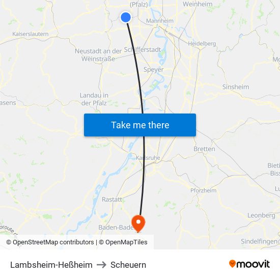 Lambsheim-Heßheim to Scheuern map
