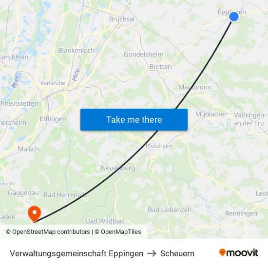 Verwaltungsgemeinschaft Eppingen to Scheuern map