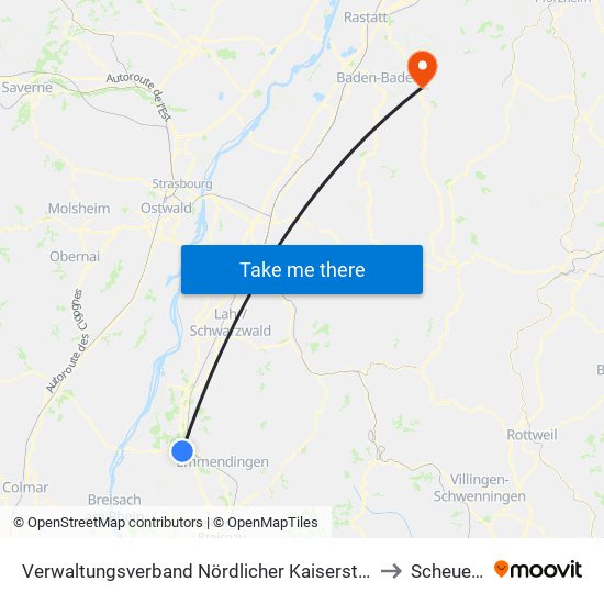 Verwaltungsverband Nördlicher Kaiserstuhl to Scheuern map