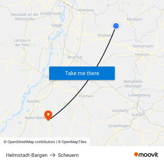 Helmstadt-Bargen to Scheuern map