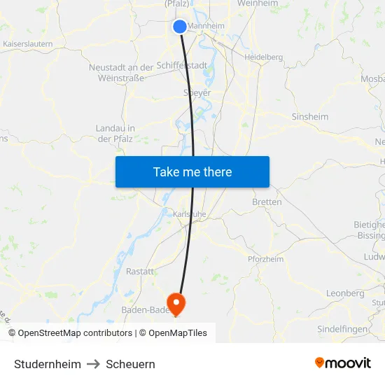 Studernheim to Scheuern map
