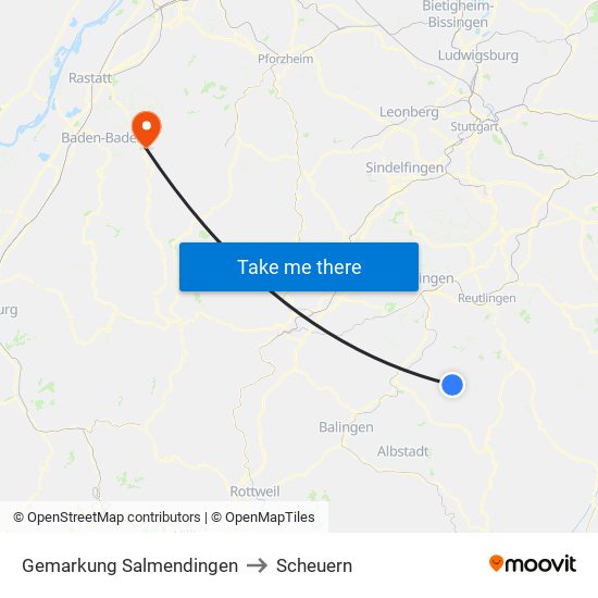 Gemarkung Salmendingen to Scheuern map