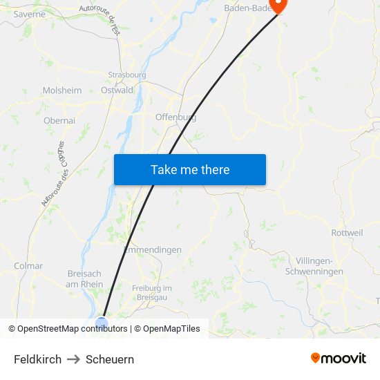 Feldkirch to Scheuern map