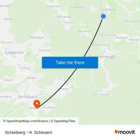 Schielberg to Scheuern map