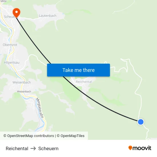 Reichental to Scheuern map