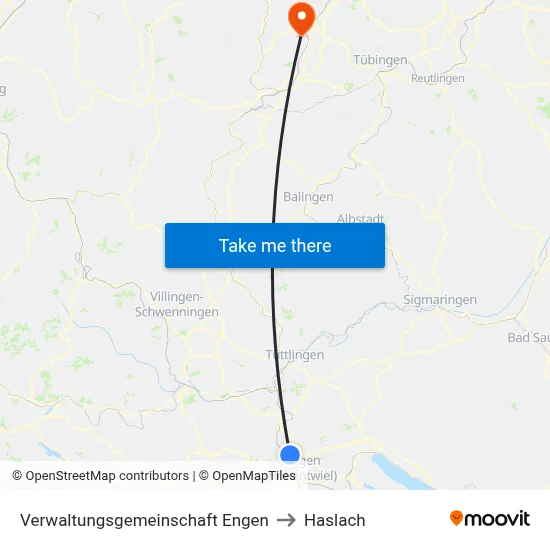 Verwaltungsgemeinschaft Engen to Haslach map