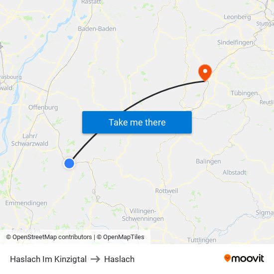 Haslach Im Kinzigtal to Haslach map