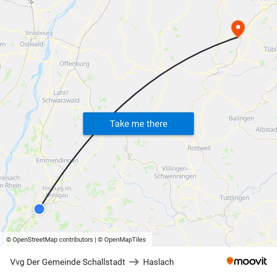 Vvg Der Gemeinde Schallstadt to Haslach map