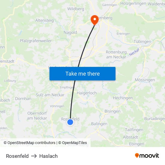 Rosenfeld to Haslach map