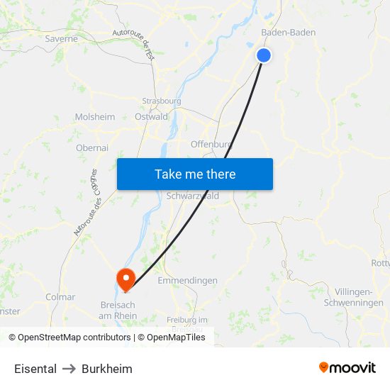 Eisental to Burkheim map