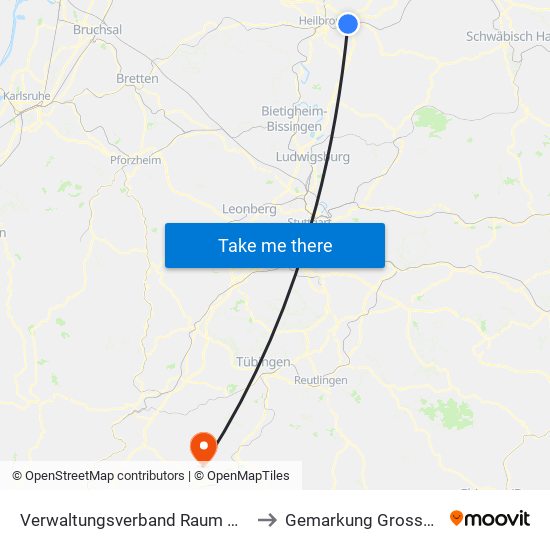 Verwaltungsverband Raum Weinsberg to Gemarkung Grosselfingen map