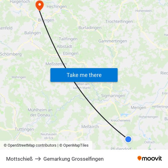 Mottschieß to Gemarkung Grosselfingen map