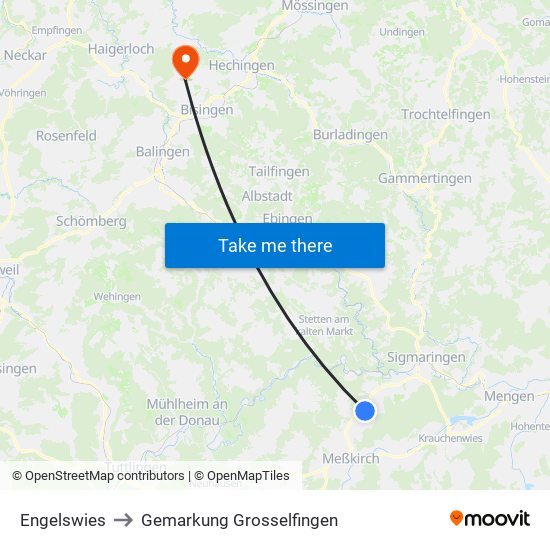 Engelswies to Gemarkung Grosselfingen map