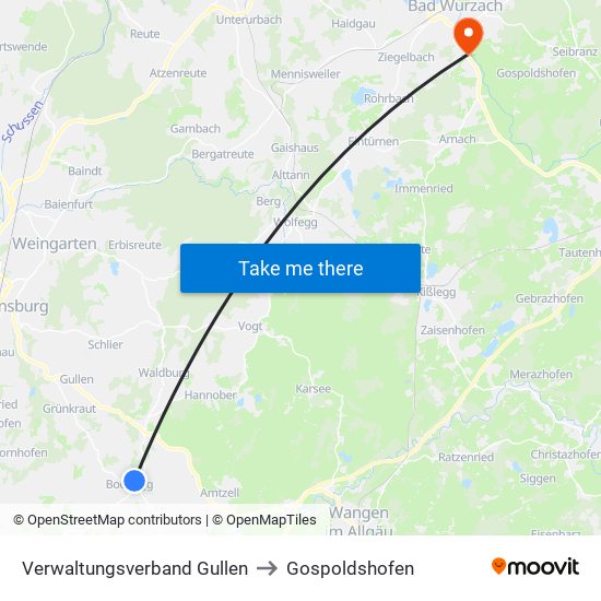 Verwaltungsverband Gullen to Gospoldshofen map