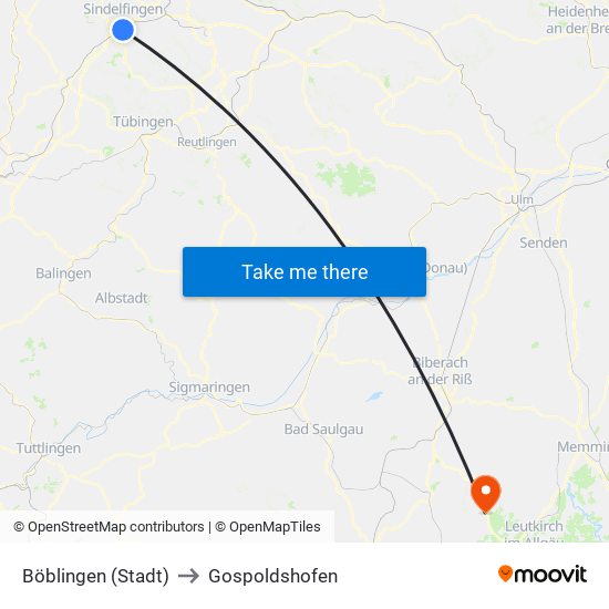 Böblingen (Stadt) to Gospoldshofen map