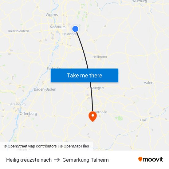 Heiligkreuzsteinach to Gemarkung Talheim map