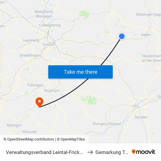 Verwaltungsverband Leintal-Frickenhofer Höhe to Gemarkung Talheim map