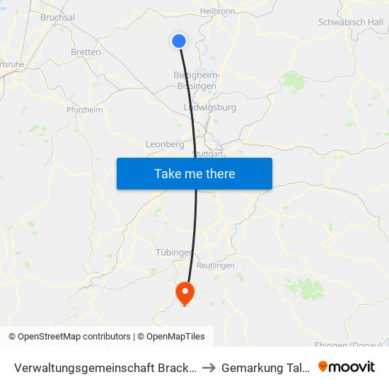 Verwaltungsgemeinschaft Brackenheim to Gemarkung Talheim map