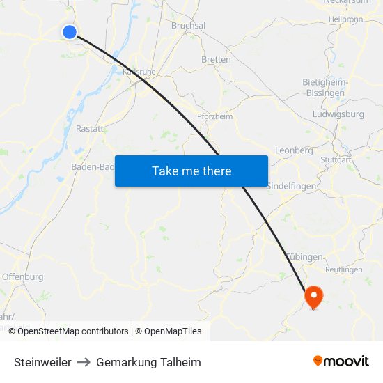 Steinweiler to Gemarkung Talheim map