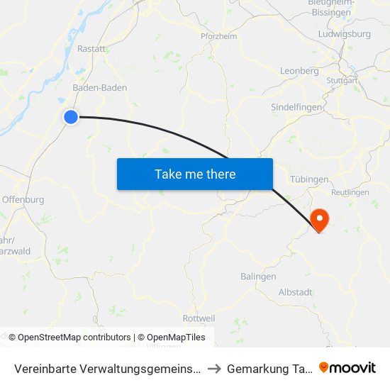 Vereinbarte Verwaltungsgemeinschaft Bühl to Gemarkung Talheim map