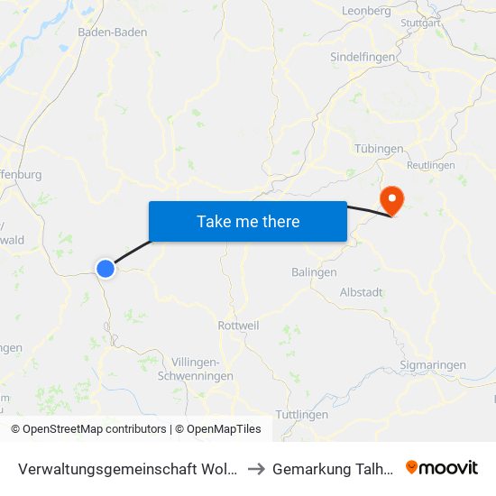 Verwaltungsgemeinschaft Wolfach to Gemarkung Talheim map