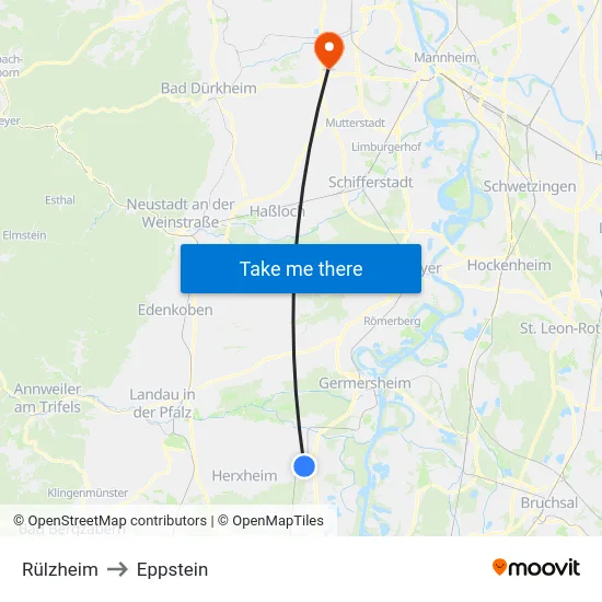 Rülzheim to Eppstein map